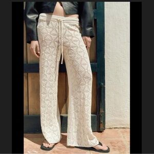 Zara Cream Crochet pants